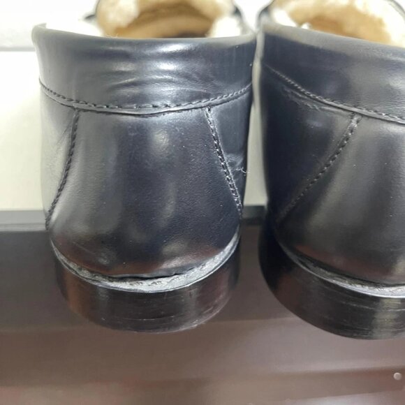 G.H. Bass Whitney Cozy Weejuns Shearling Black Leather Loafer Women's 8.5 M - Picture 10 of 12